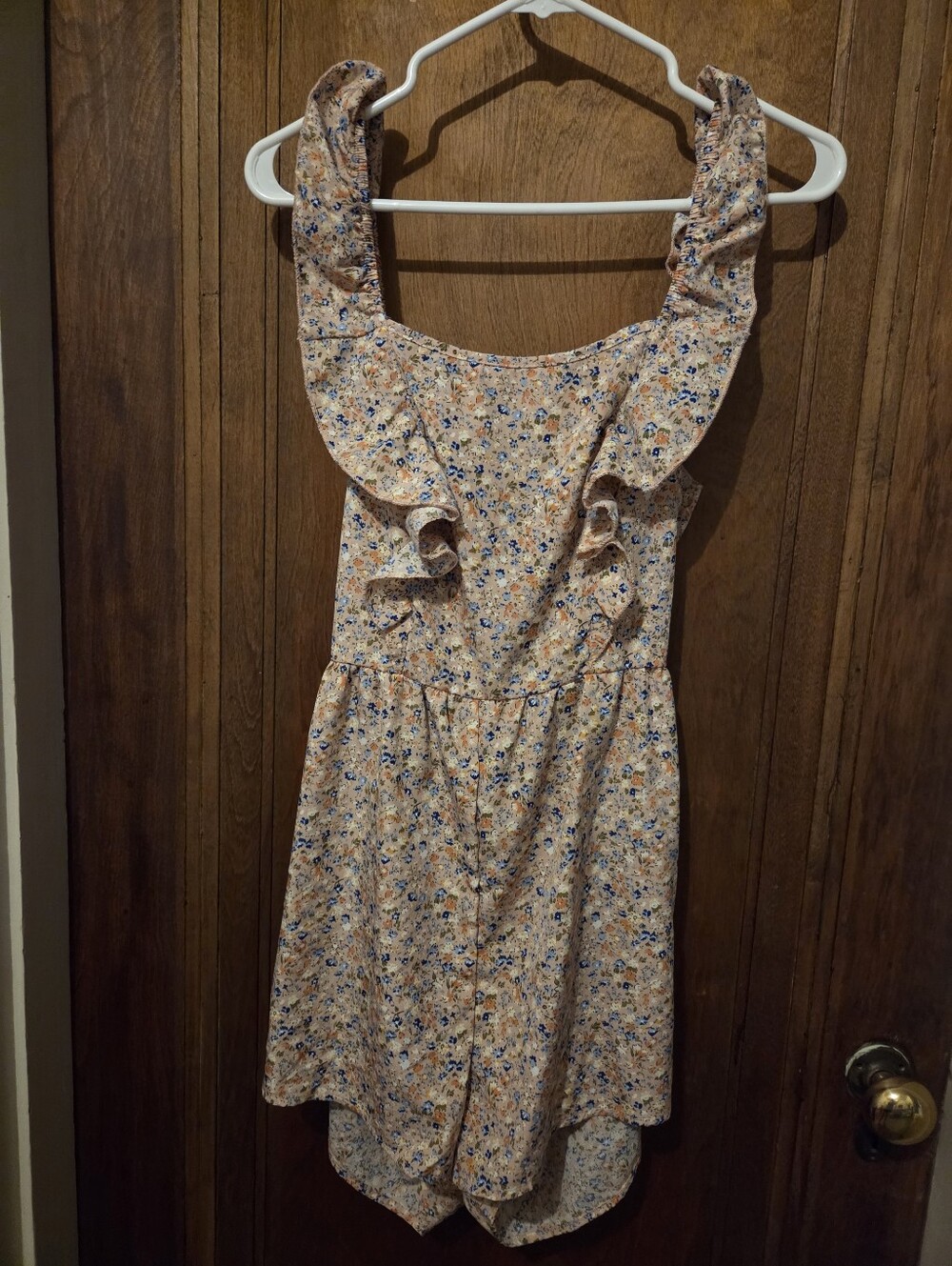Cute Foral Romper With Tie Back